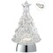Contemporary Home Living 9" LED Lighted Crystal Christmas Tree Snow Globe with Timer and USB
